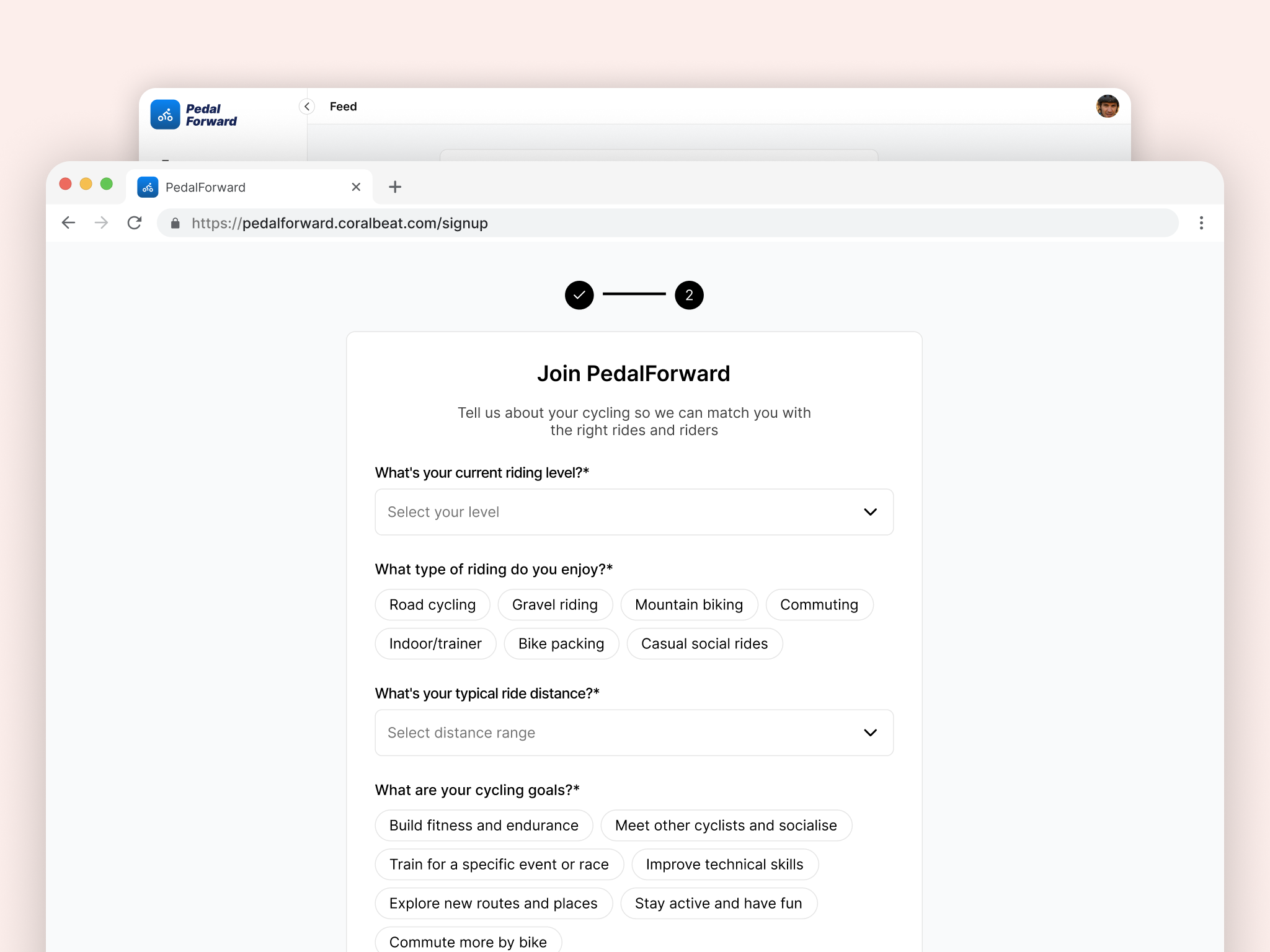 A published community signup form live for new members